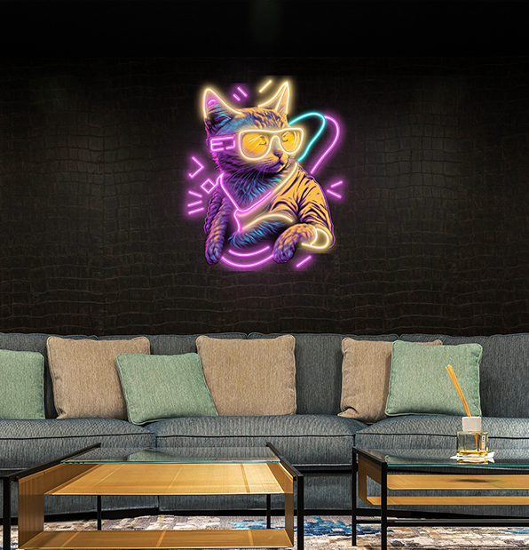 Cool Cat Neon Sign