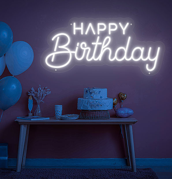 Happy Birthday LED Neon Sign